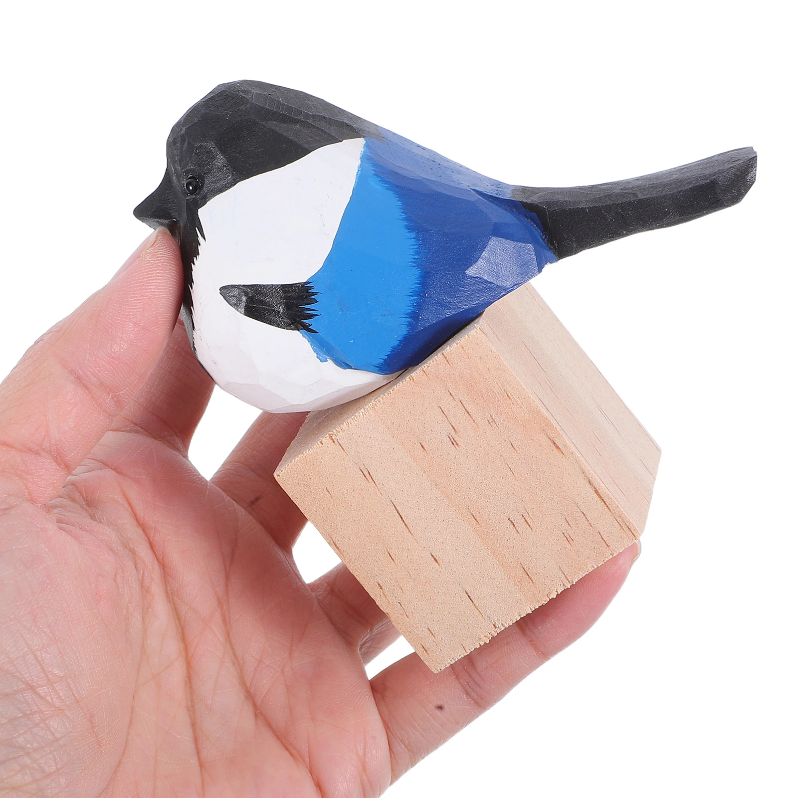 

Wooden Carved Bird Statue Farmhouse Decor Ornaments Home Figurine Birds Figures