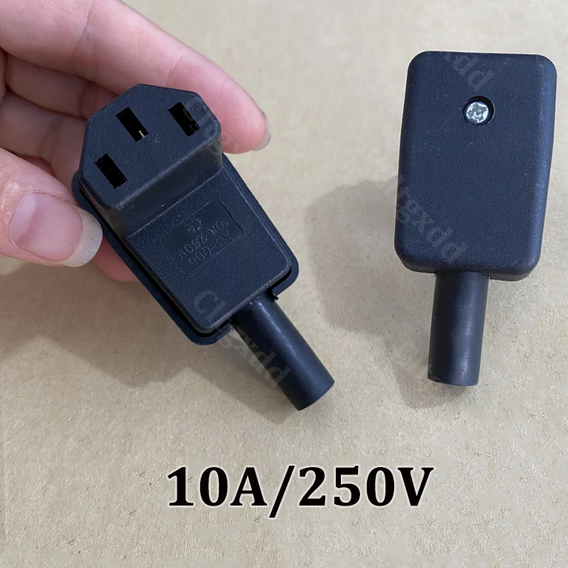 IEC C13 C14 AC-Steckdosenverbinder 10A 250V AC-015A AC-04E Panelmontage 3-poliger Stecker und Buchse für Netzteilgehäuse – Detail 8