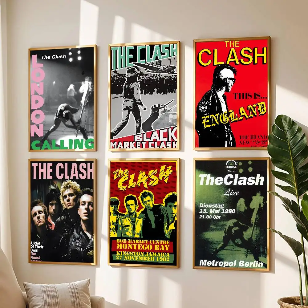 كلاش ذا باند ملصق طباعة لغرفة النوم غرفة المعيشة ديكور المنزل اللوحة جدار الفن HD صورة جدارية #1