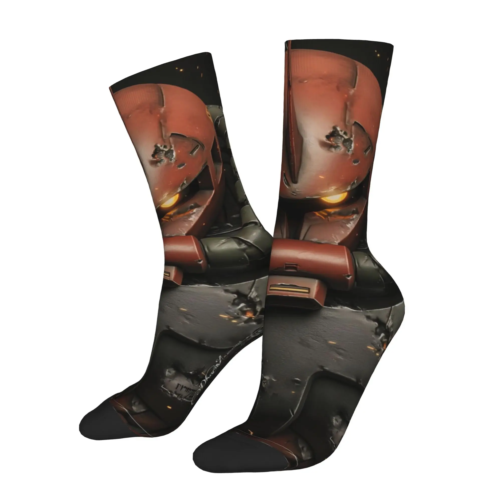 Funny Sock BANDAI Gundam 37 Rock Seamless Pattern Printed Men Socks Casual Men's Socks