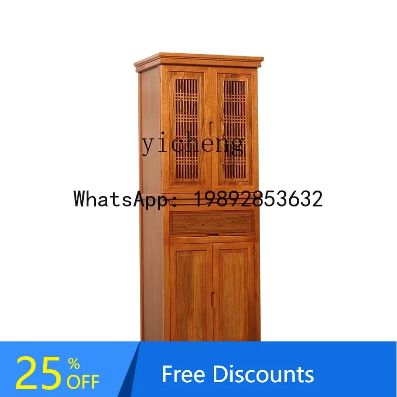 

XLL New Chinese style solid wood Buddhist niche with door for Taiwan household Guanyin Bodhisattva Guan Gong