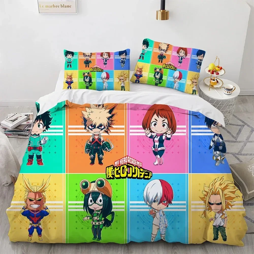

3D Anime My Hero Academy Printed Bed Set Duvet Cover Pillowcase Bedding Set Bed Linen Sheet Quilt Cover Full Queen King Size