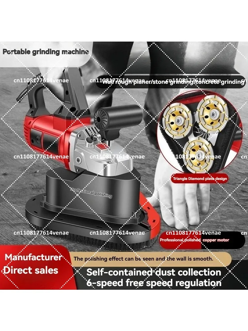 Handheld Concrete Floor Polisher 5580W Epoxy Grinder Rough Planer Clean Ground Grinding Machine