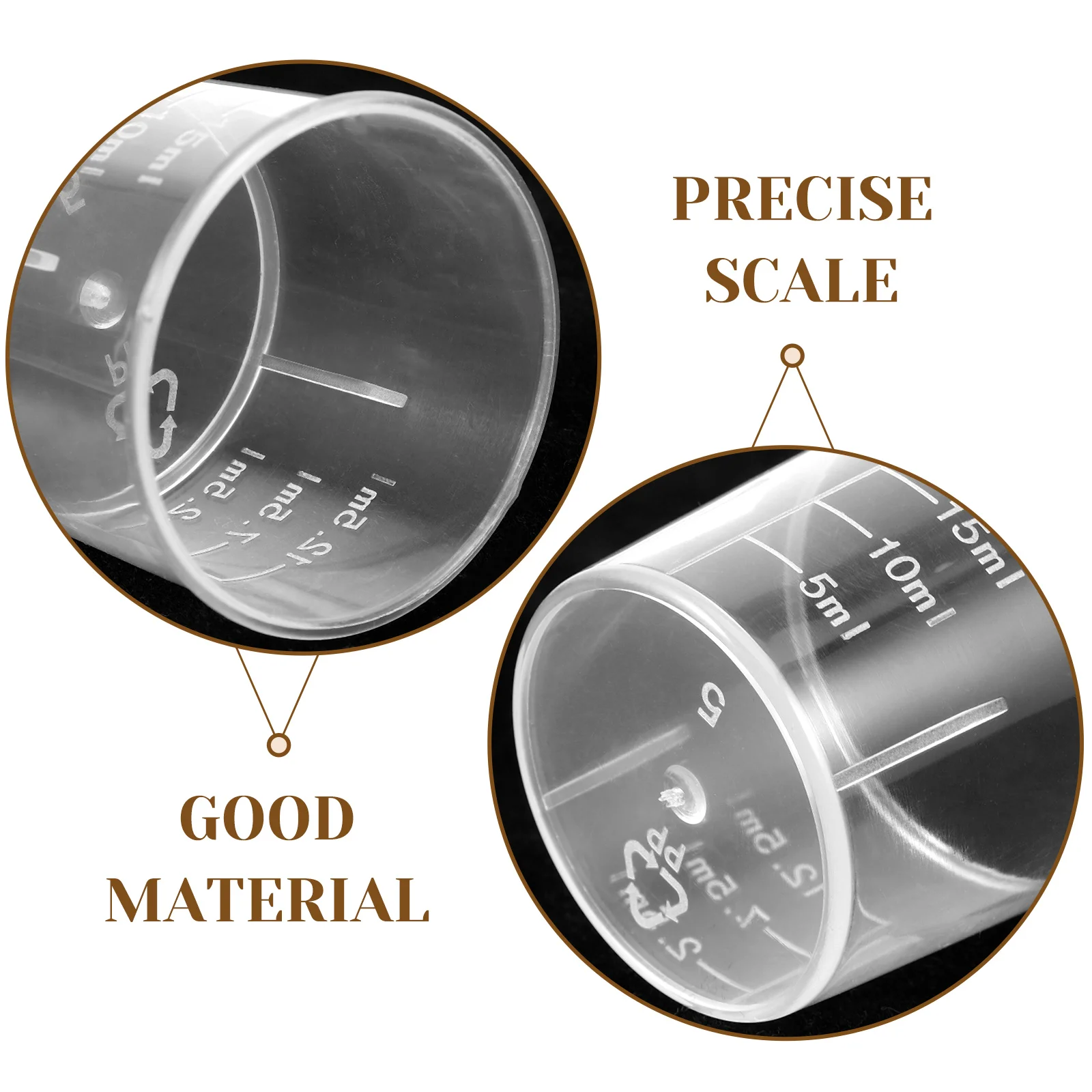 

100 Pcs Plastic Measuring Cup Laboratory Tool Graduated Beaker Chemistry Measure Cups Epoxy Resin Beakers