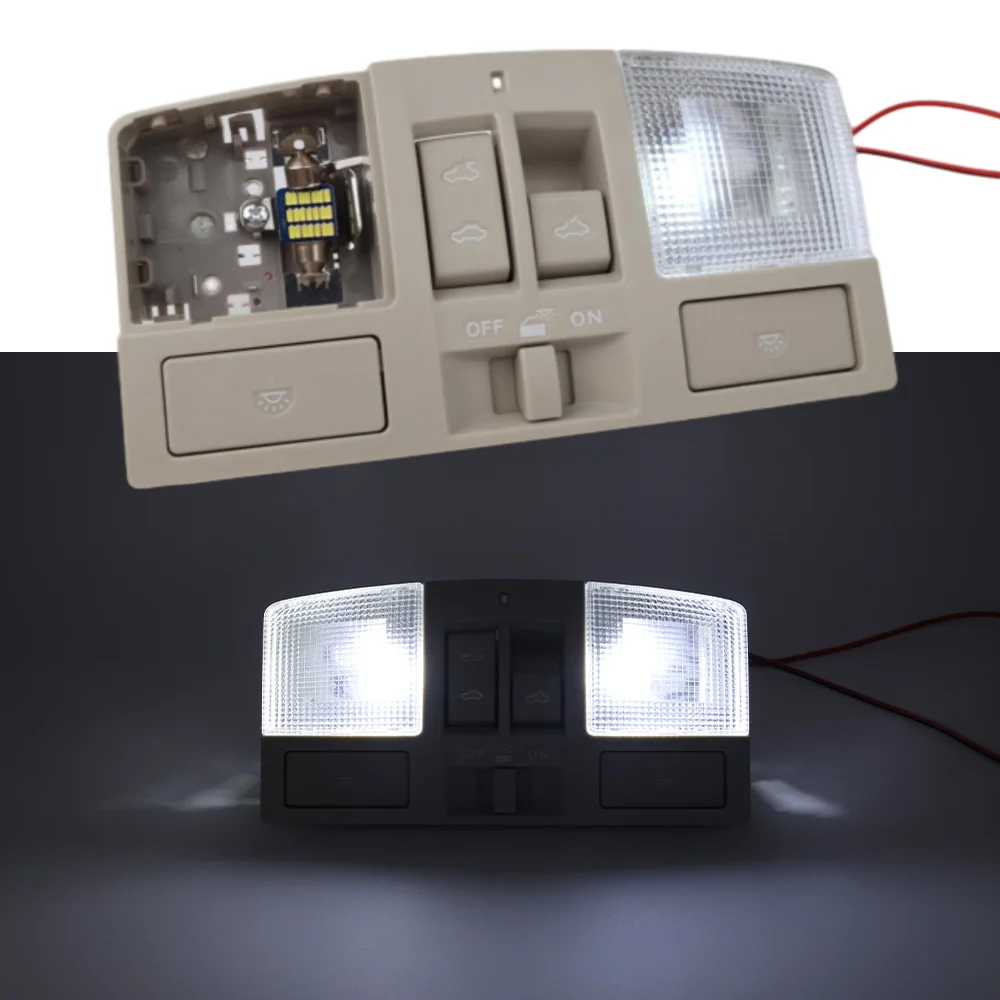 For Mazda 3 2010 2011 2012 2013 Car LED Overhead Console Assembly Roof Reading Lights with Sunroof Switch BBM6-69-970B-75