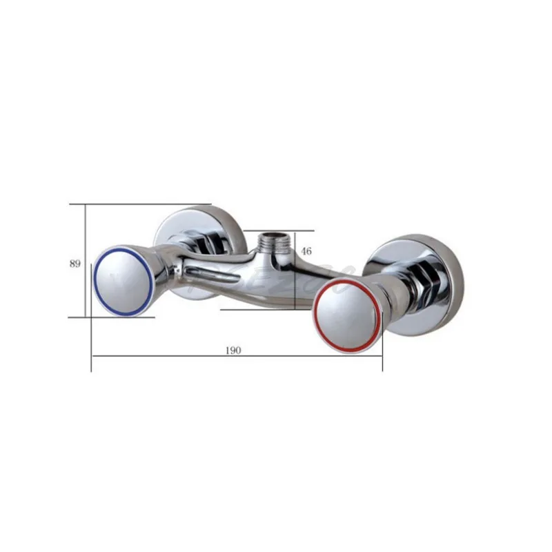 

Двойной маховик, двойной контроль для горячей и холодной воды, смесительный клапан, смеситель для душа, медный смеситель для душа с двойной ручкой