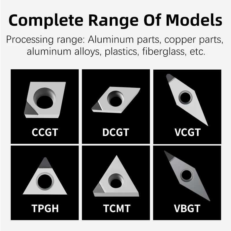 CBN PCD Diamond insert CCGT TCMT DCGT VBGT TPGH Single face CNC blade Turning Blade for CNC Turning Tool Holder Lathe use tool