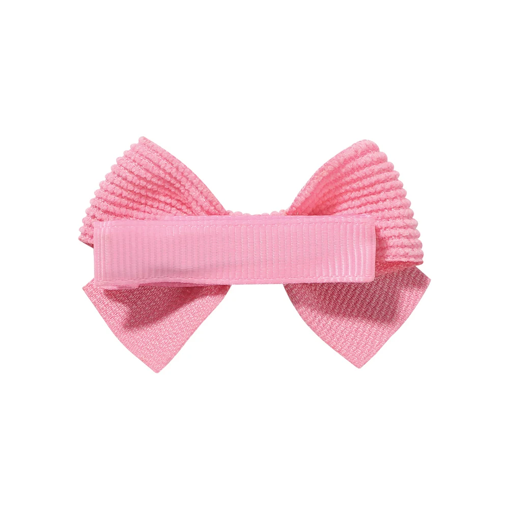 2pcs/set Baby Girls Princess Hairpins Hair Bows Corduroy Safe Hair Clips Barrettes for Infants Toddlers Kids Kawaii Accessories