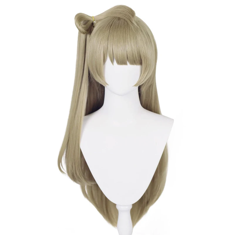 Perruque Cosplay Minami Kotori en Lin, Cheveux Longs et Lisses, Queue de Cheval, Animé, École, Idol Py Play Girl, Sauna Wear, Bonnet de Perruque Gratuit