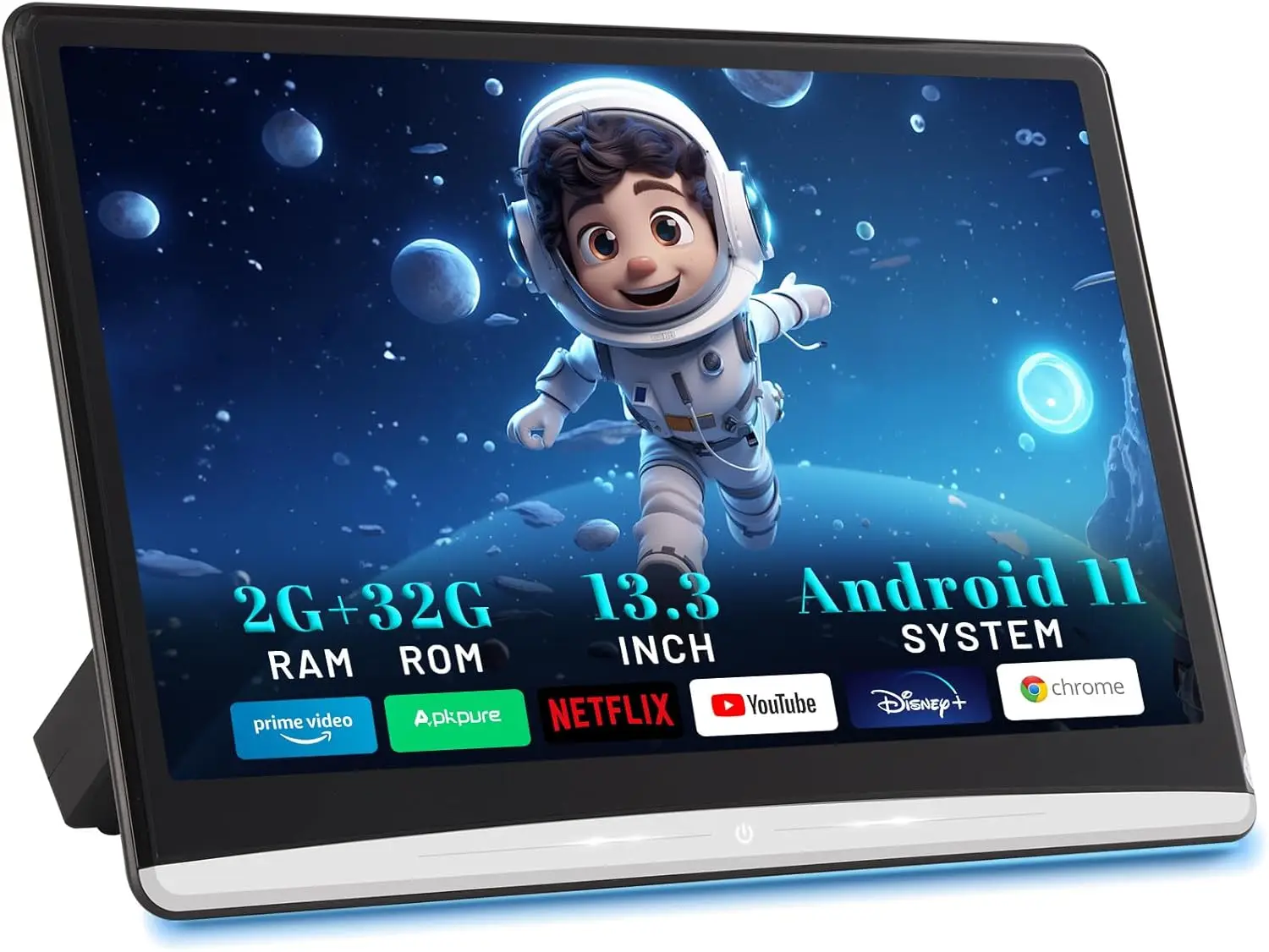 2026 Auto Hoofdsteunmonitor Tablet PC 13.3" Android 14 Videomonitor 4K HD 1080P WIFI/Bluetooth/USB/HDMI/Airplay RAM 2G+32GB ROM