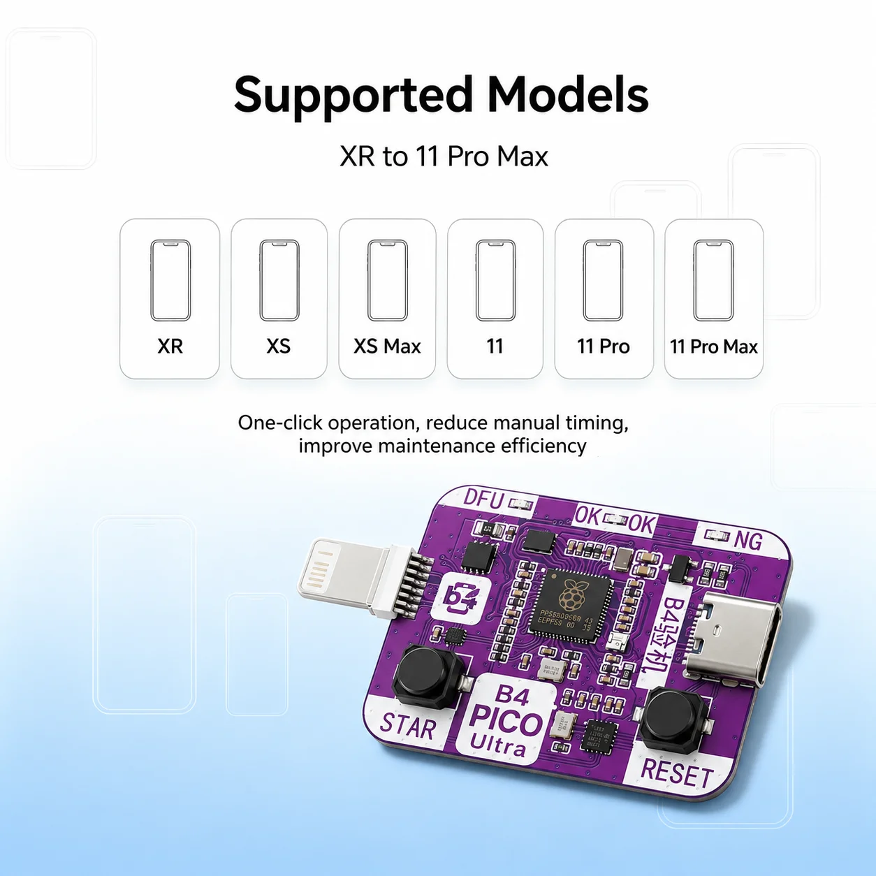 B4 PIC0 DFU RP2350A DFU Engineering Box Speziell für iPhone XR-11PM iPad Ein-Klick-Eintritt in den DFU-Neustart-Datenmodus – Detail 6