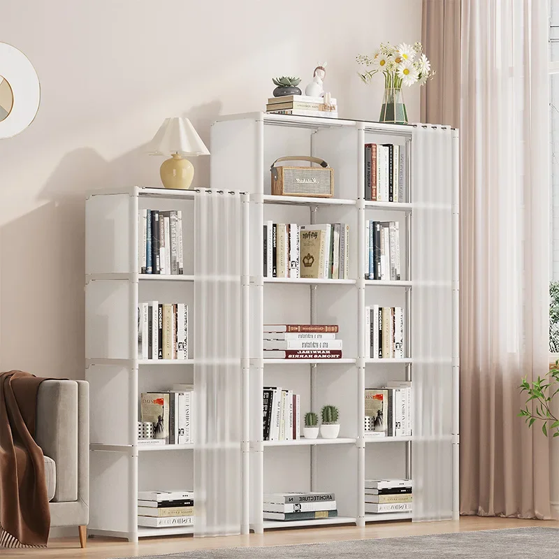 Floor-standing Bookshelf Multi-layer Easy Assembly Storage Cabinet Minimalist Home Display Rack for Ornaments and Open Bookcases