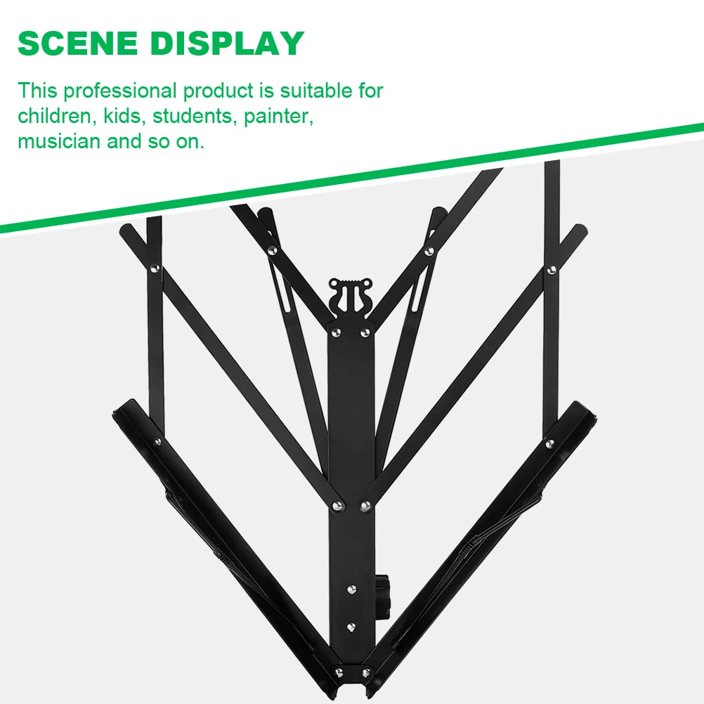 

1Set Professional Foldable Music Score Holder Adjustable Design for Comfortable Reading No Burrs Safe Use Music Stand