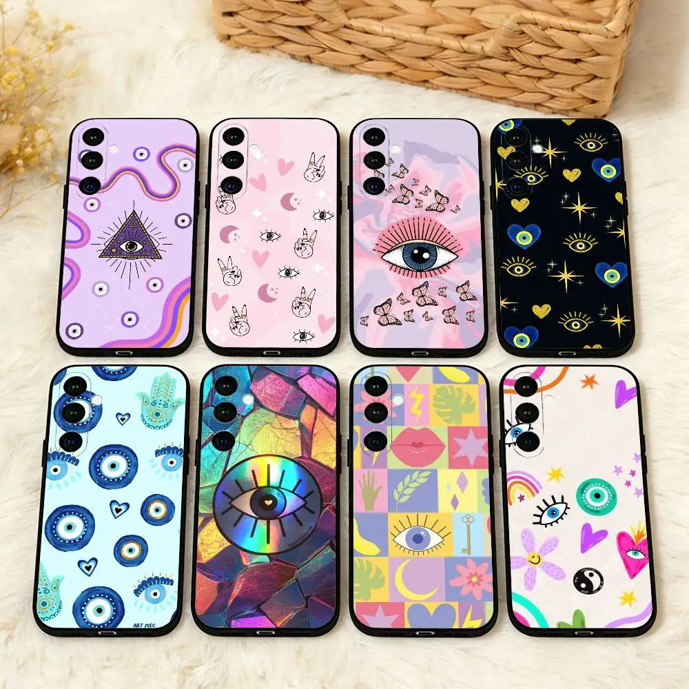 

Heart of the Pupils and Wings Phone Case For Samsung A73,72,71,53,52,51,22,91,80, Soft Black Cover