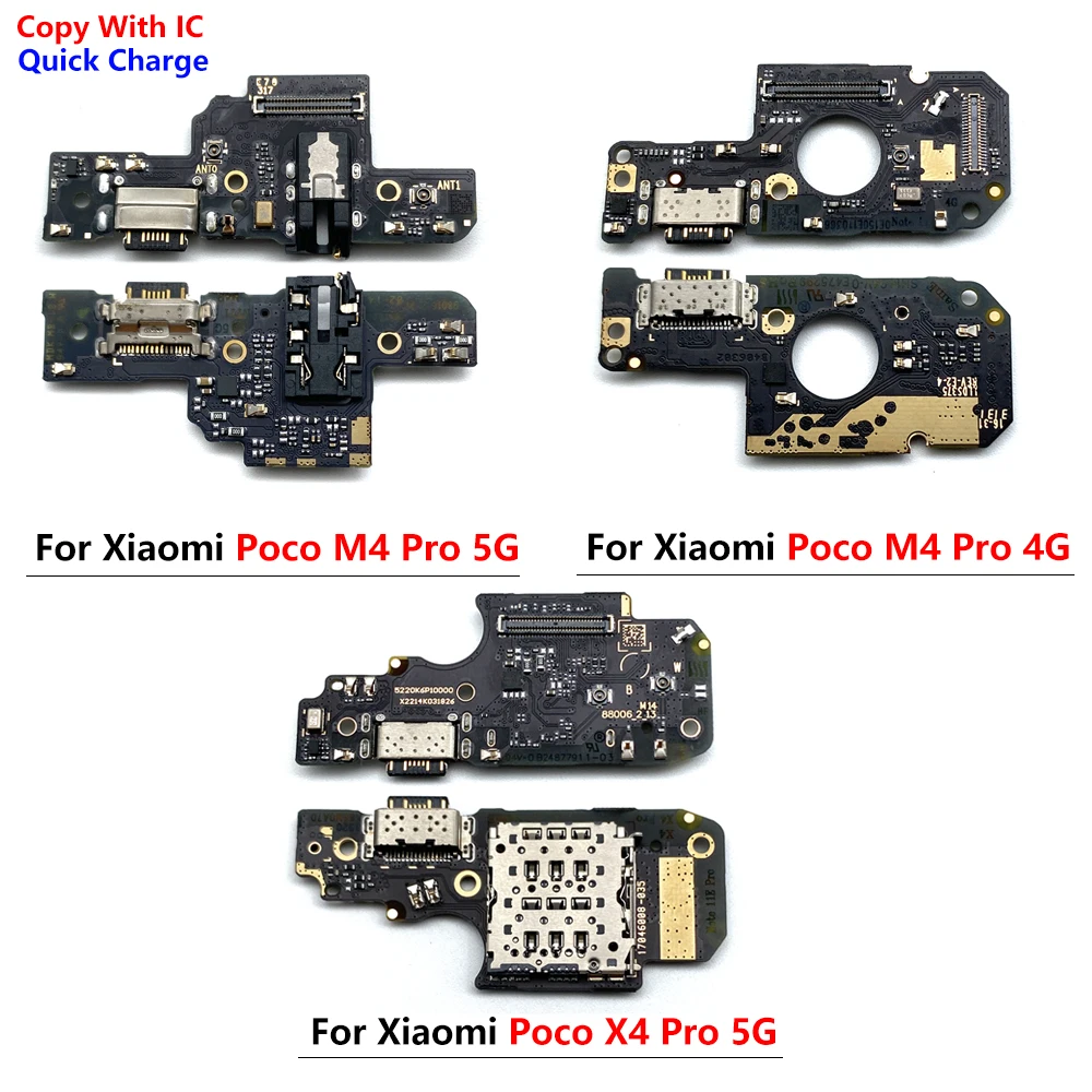 50Pcs，USB Power Charging Connector Board Plug Port Dock Cable For Xiaomi Poco F2 M3 X3 X2 F3 M4 X4 Pro 4G F4 5G C40 fast charge