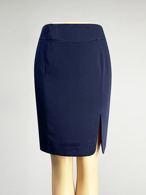 

High Waist Slim Fit Sexy Semi-Body Skirt in Royal Blue for Women Busin Profional Straight Tube ort Skirt