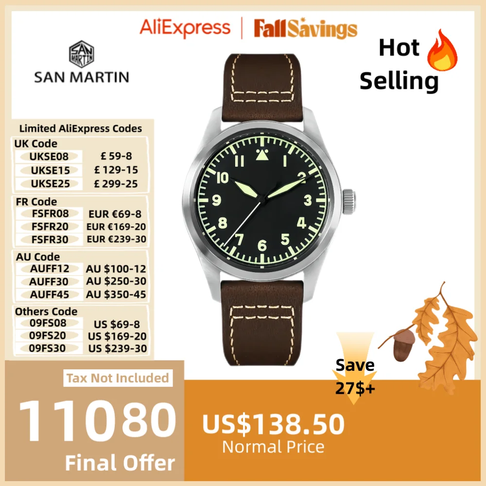 Reloj piloto Retro San Martin de