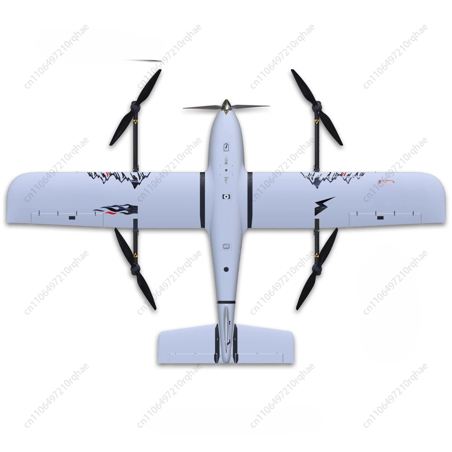 

4 + 1 Drone Vertical Takeoff and Landing Fixed Wing Carrier Aircraft, Composite Wing VTOL Aerial Surveying and Mapping
