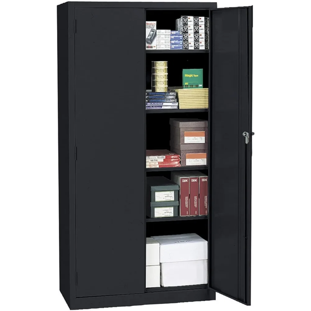 

® 36"W Steel 5-Shelf Cabinet, Black