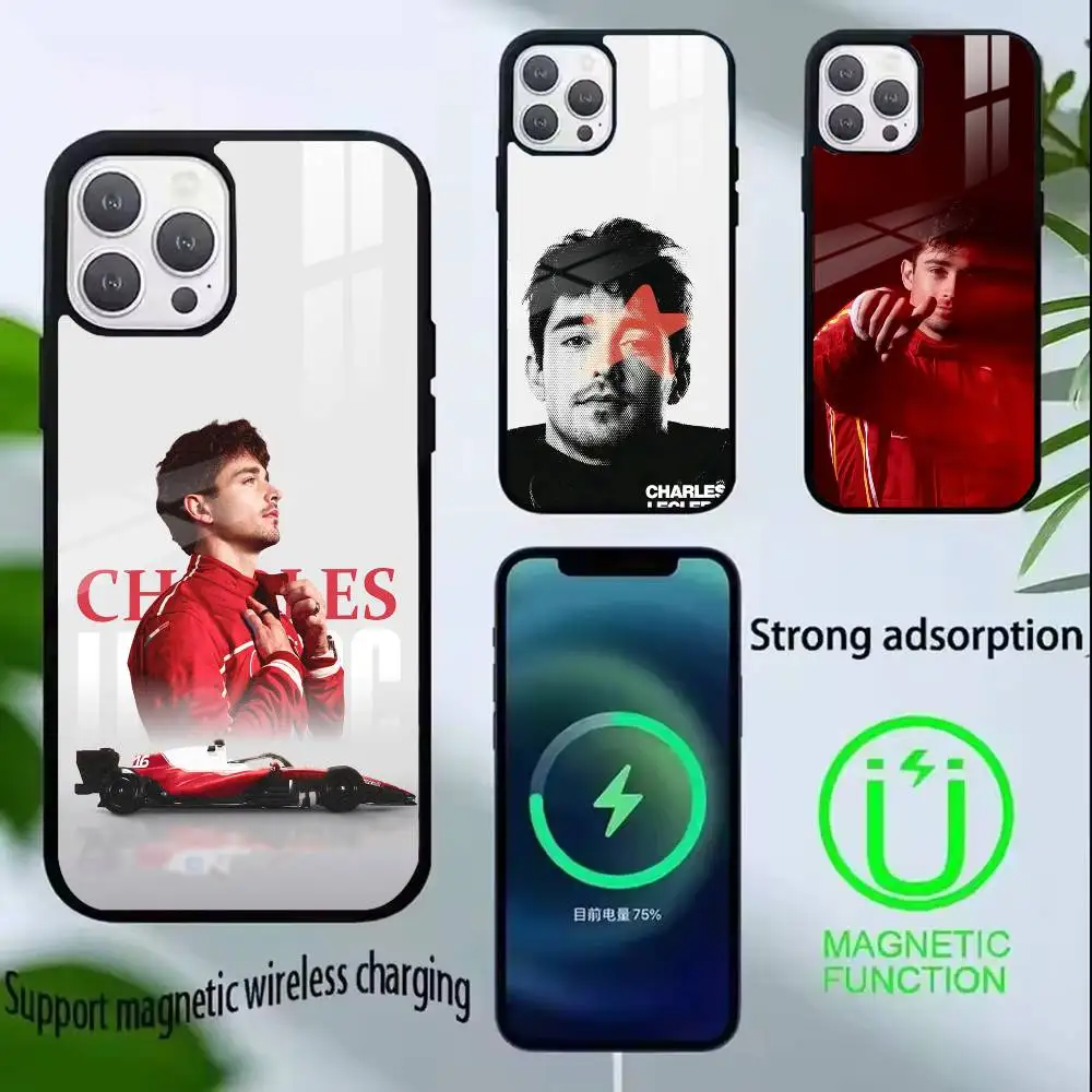

Hot Racing C-Charles L-Leclerc Phone Case For iPhone17,16,15,14,13,12,11 Plus,Pro Allows magnetic wireless charging