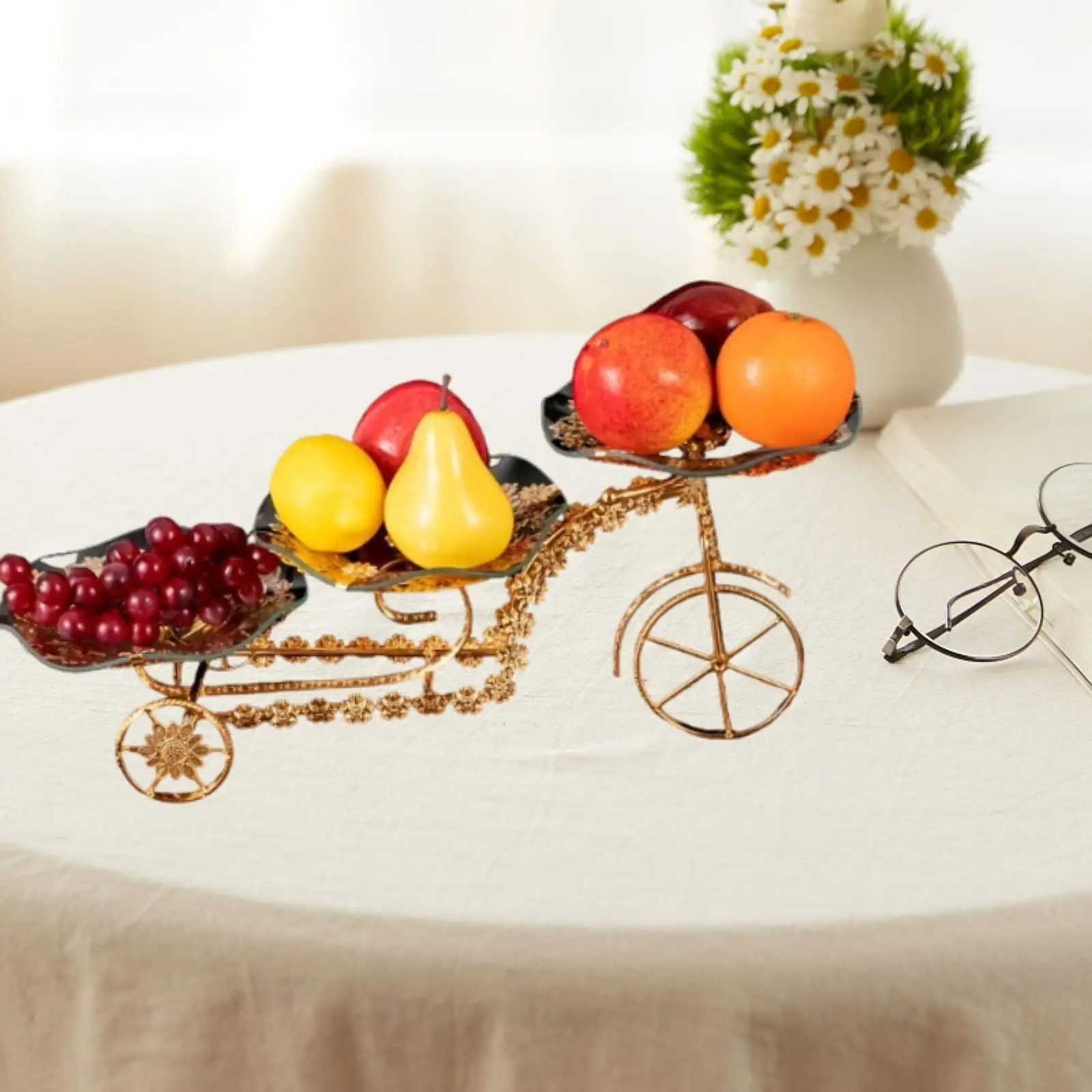 

Fruit Bowl 3 Tier Nuts Dessert Cake Tray Plate Rack Serving Stand Fruit Holder Fruit Basket Bowl for Kitchen Counter Wedding