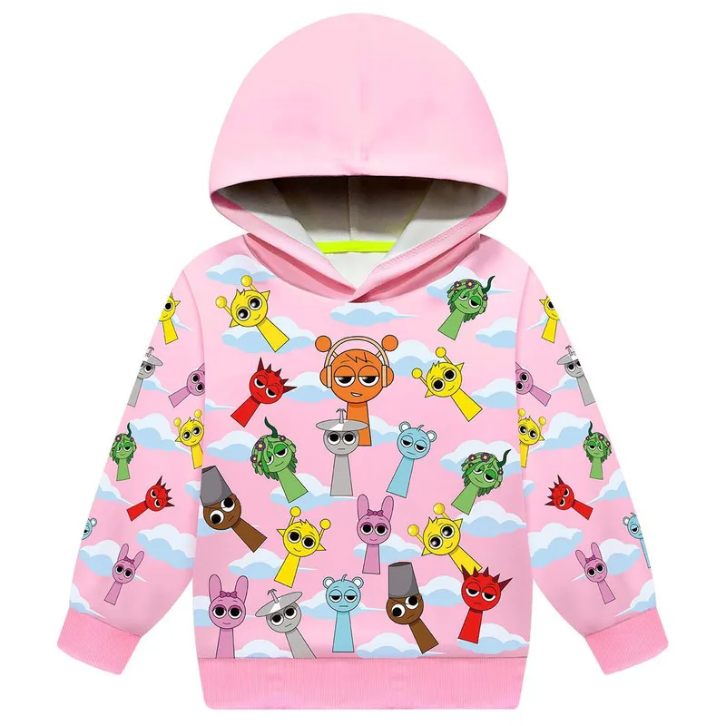 Sprunki Hoodie For Boys Girls Cosplay Sweatshirt Sprunki Incredibox Sweatshirt Costumes Cartoon 3D Print Hoodies Winter Clothing