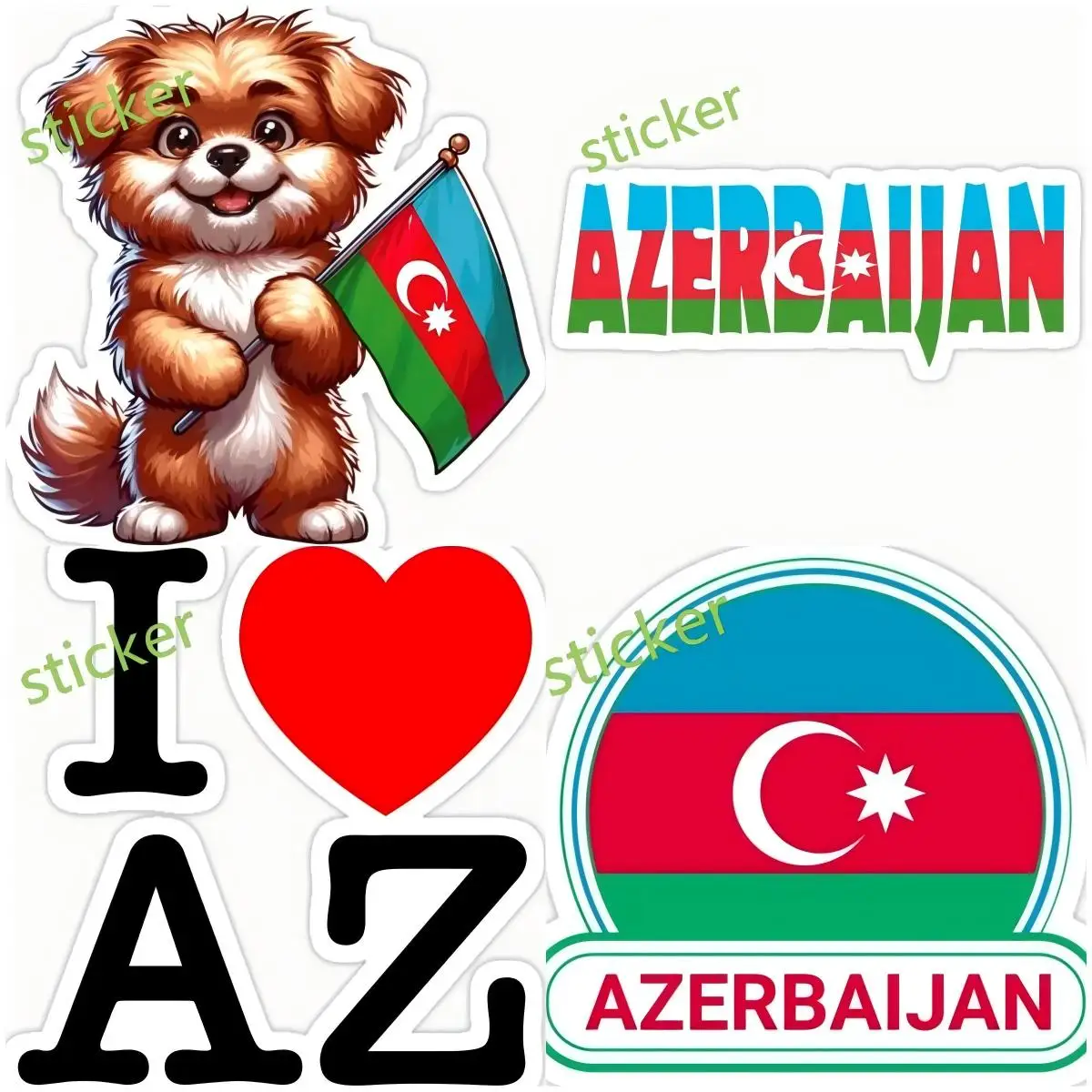 

Azerbaijan Interesting Stickers Pvc Vinyl Reflective For Car Window Bumper Trunk Auto Mirror Motorcycle Decals Car Decoration