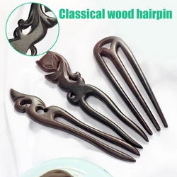Handmade Wood Hair Pins and Clips Pendant Fox Styling Hair Sticks Fork Vintage Hair Accessories For Women Girls Long Hair Holder
