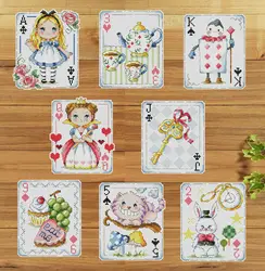 Cross Stitch Embroidery Kit, Needlework, Handmade Sewing, Cross Stitch Set, Cotton Playing Cards, Fridge Refridgerator