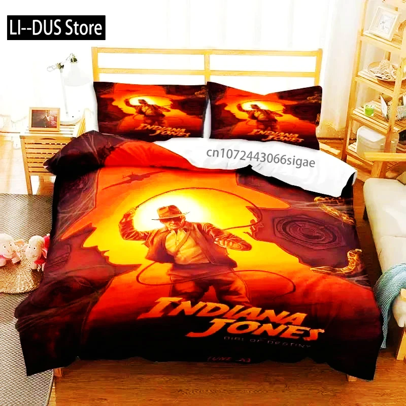 

Indiana Jones The Dial Of Destiny Stylish Bedding Set Single Double King Size Boys Bedroom Quilt Cover Duvet Cover Set Gift
