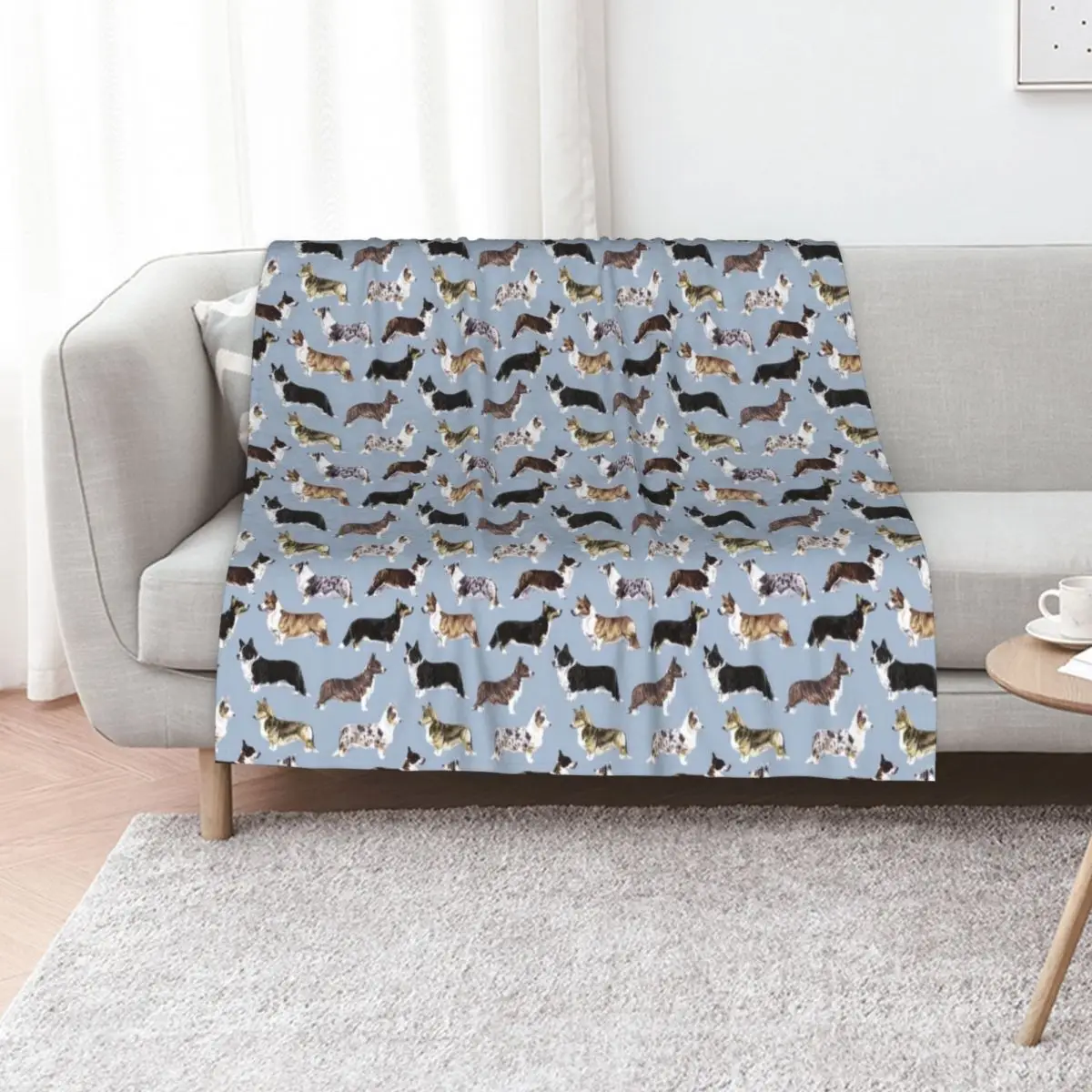

Here I Go 'Agan On My Own - Welsh Cardigan Corgi Dog Pattern Throw Blanket Fashion Sofas Softest Plaid Polar Blankets