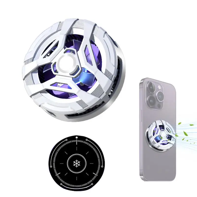 Magnetic Phone Cooler Cell Phone Adjustable Cooler Semi-Conductor Fan Entertainment Electronics Quiet Cooler For Viewing Videos