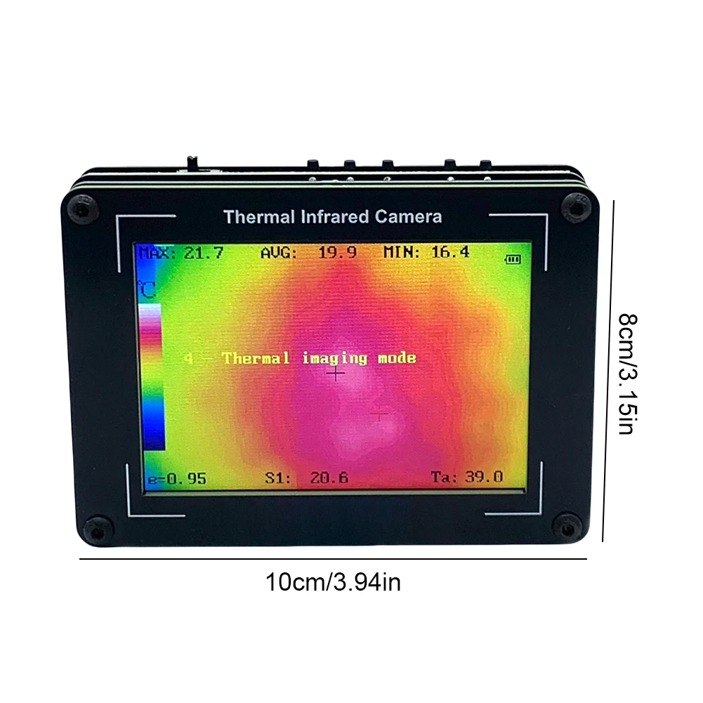 Cámara de imágenes térmicas de 3,5 pulgadas -40-450 ℃   Cámara termográfica infrarroja de 32x24 píxeles de medición para inspección