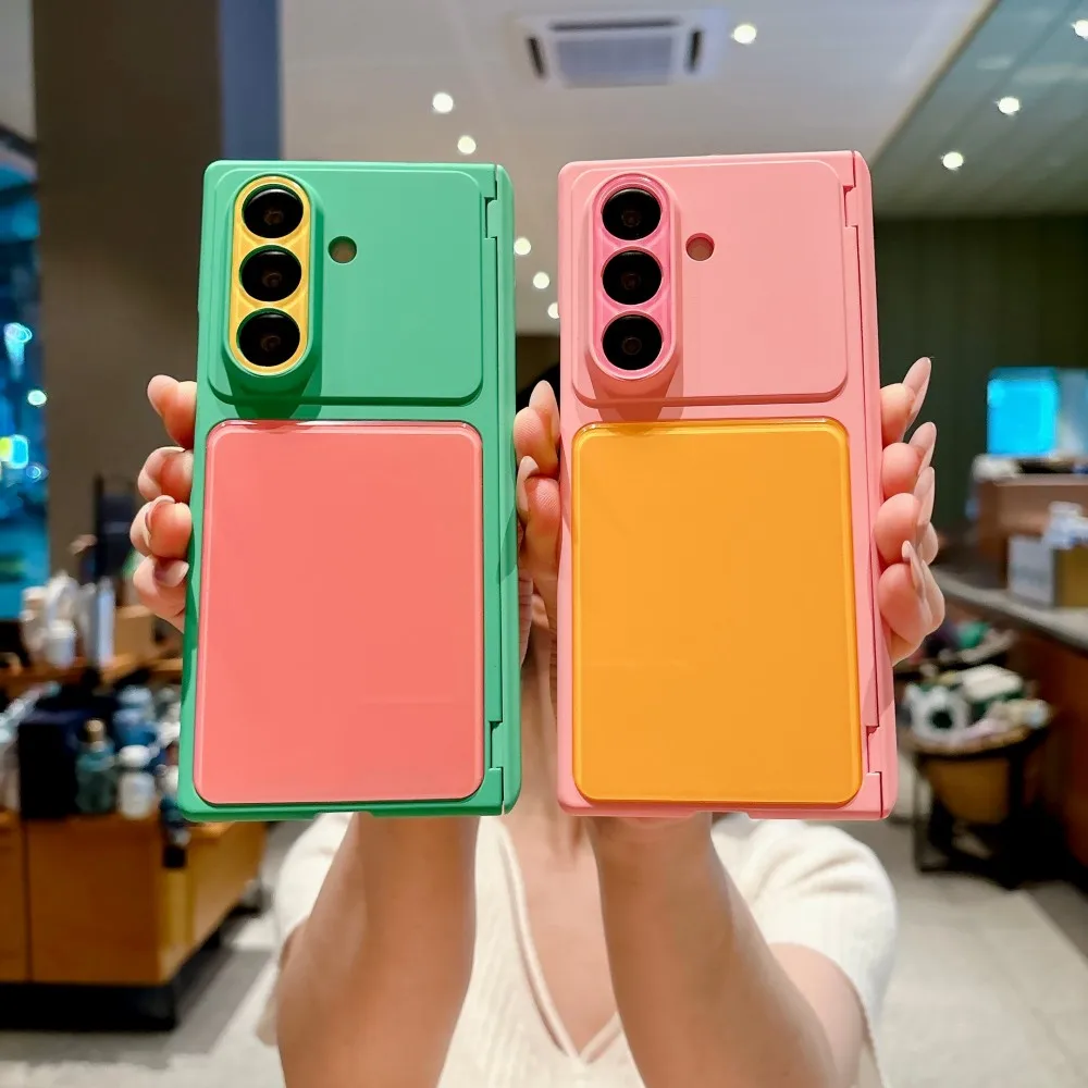 For Samsung Galaxy Z Fold 7 6 5G Acrylic Phone Case PC Hard Shell Protective Color Collision Axis Hinge Shockproof Back Cover