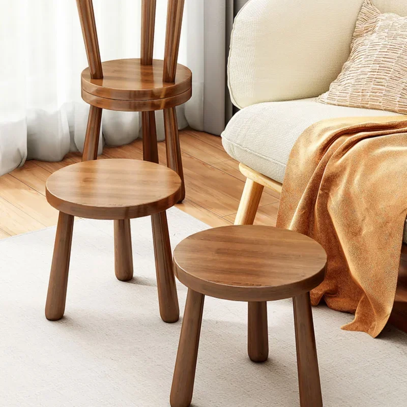 25 سنتيمتر البراز المحمولة كرسي قائم الجوز الأسود مقعد مريح تغيير الأحذية البراز كرسي خشبي مستقر ديكور المنزل