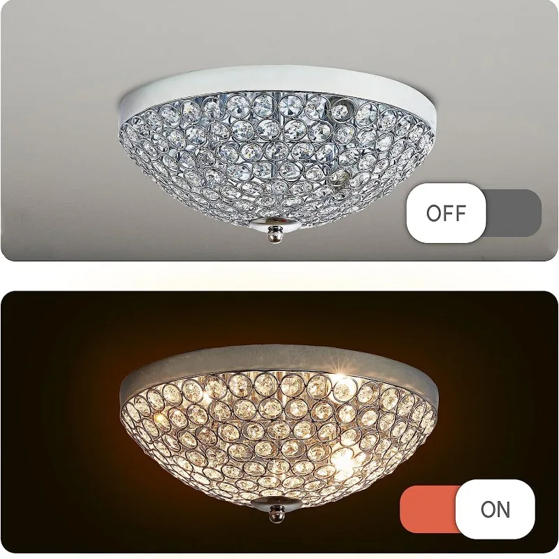 Crystal Ceiling Light Modern Minimalist Mini Bedroom Kitchen Bathroom Hallway Foyer Light