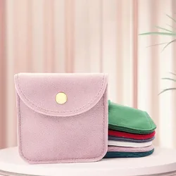 Snap Button Jewellery Pouch Soft Velvet Bag Envelope Jewelry Bag Necklace Bracelet Storage Bag Wedding Gift Bags Packaging Bag