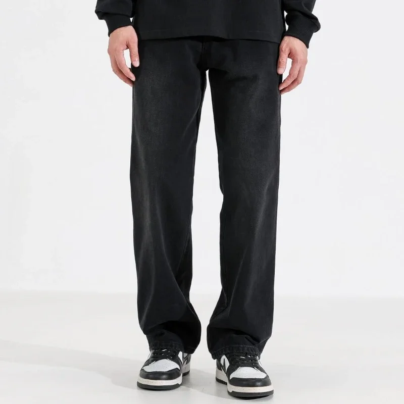 

With Pockets Man Cowboy Pants Soft Korean Style Stacked 2025 Trousers Autumn Y2k Vintage Trend Fashion Luxury Xs Jeans for Men