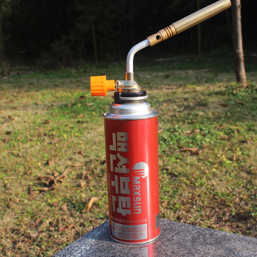 Butane Burner Welding Gas Flame Gun Brazing Flamethrower Outdoor Camping BBQ Portable Soldering Heat Gun