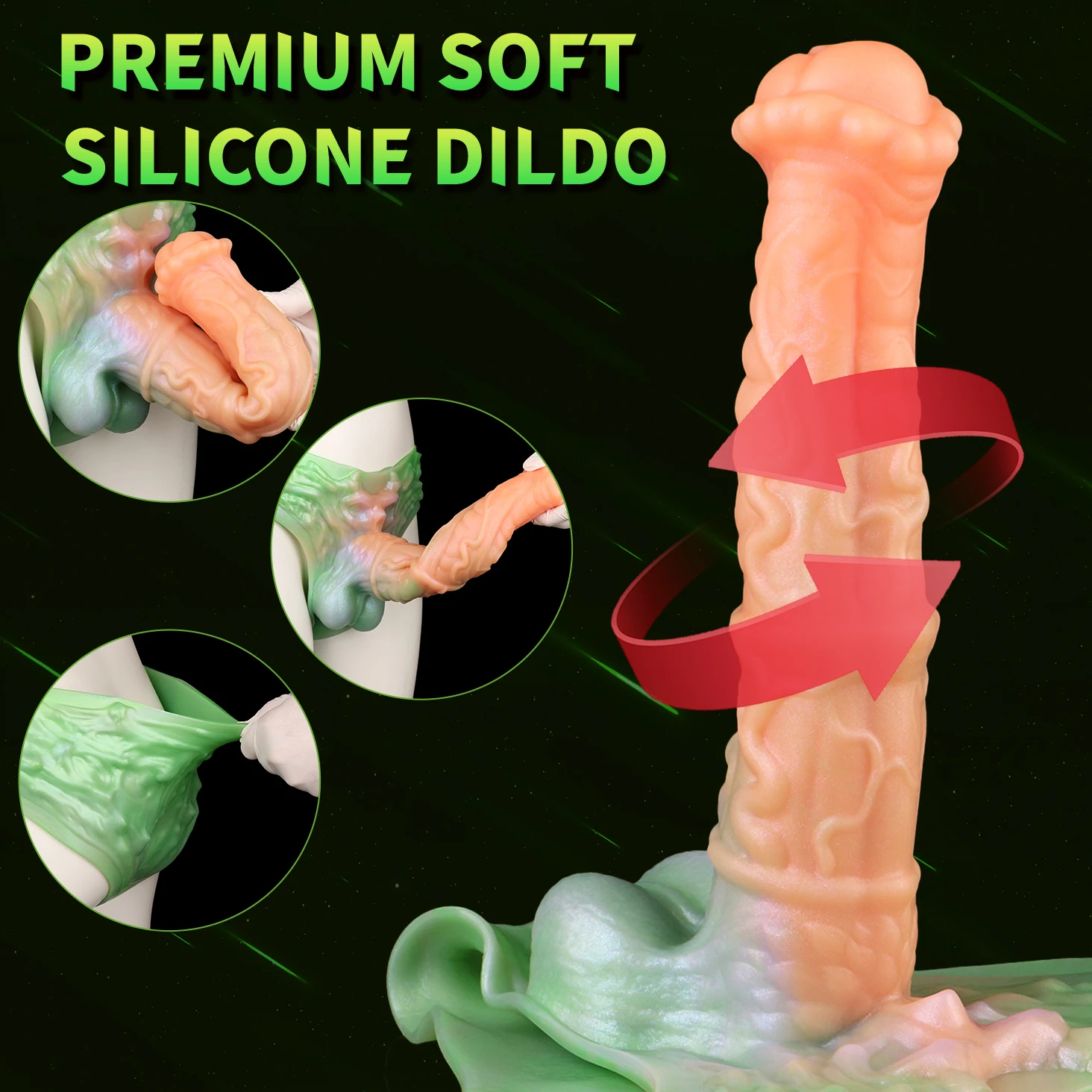 SHAZ Real Horse Penis Sleeve Hollow Dildo Sheath Cock Enlargement Dick Extender Delay Ejaculation Adult Sex Toys for Men Gay 18+ - view 6