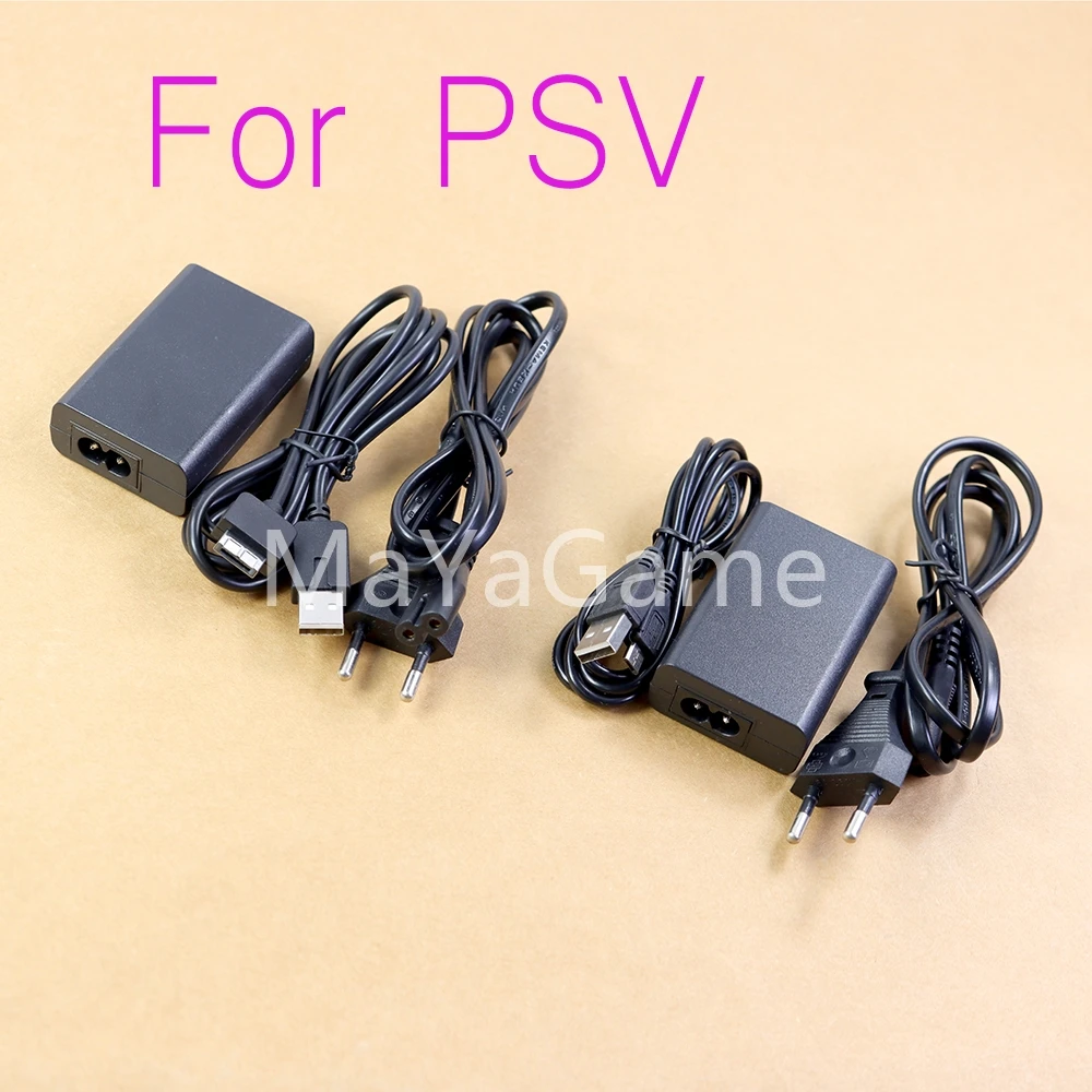 10sets For SONY PSV 1000 2000 Three Pieces Set AC Adapter Home Wall Charger Power Supply Cord EU US Plug