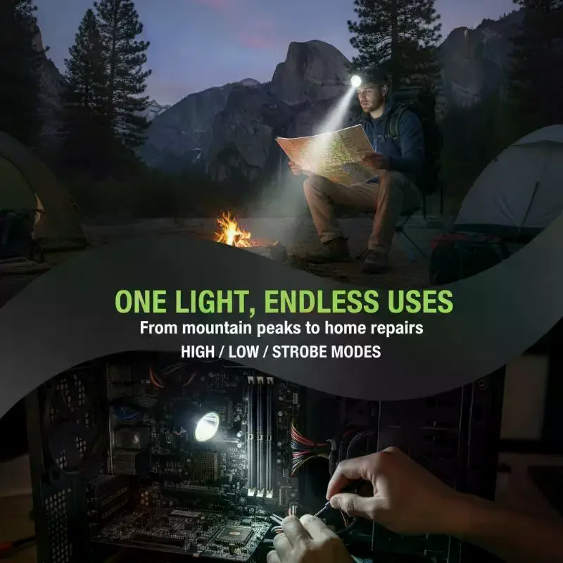 Latarka czołowa LED 80W, ładow – Outdoor Lighting The Range recenzja i cena