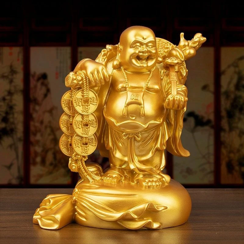 

Maitreya Buddha Statue Home for Prosperity Laughing Figurine for The Living Room TV Cabinet Ornament