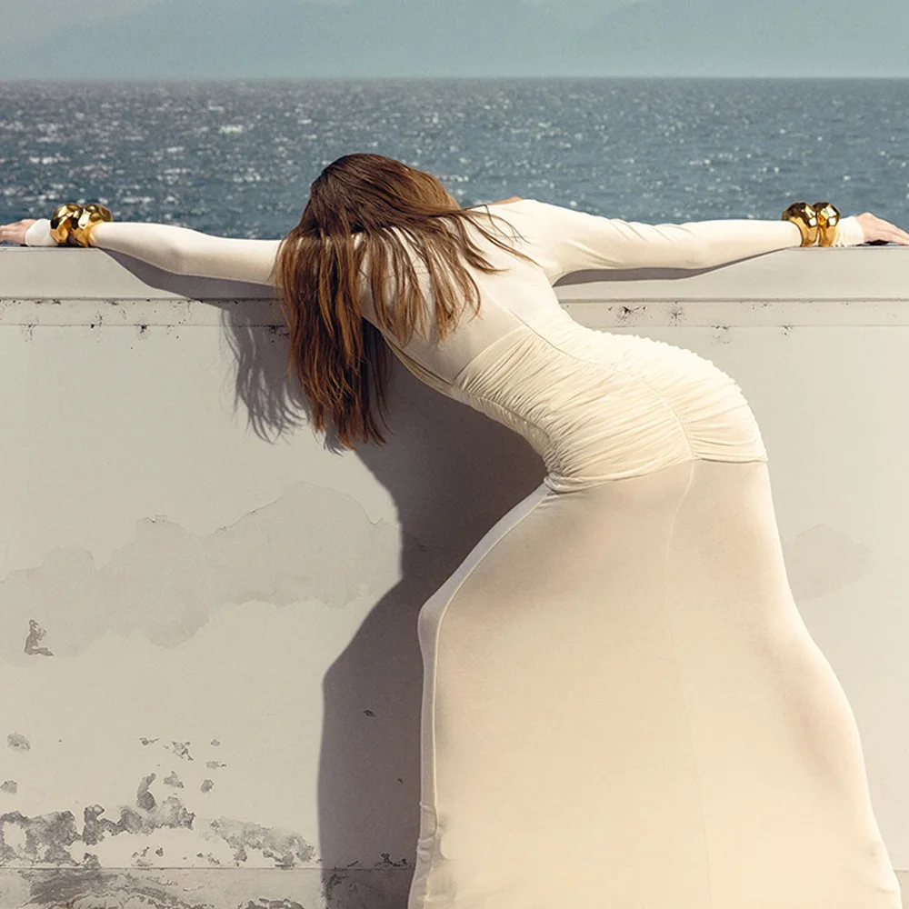 مثير طويل Sve Me Dr ارتفاع الخصر مطوي سليم صالح انظر قوية Faionable جديد Sle عبر الحدود عالية الخصر ميدي الدكتور