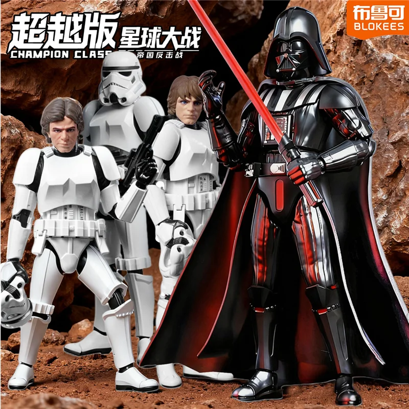 Blokees Star Wars Figura de Acción Luke Skywalker Han Solo Darth Vader Dark Trooper Anime Colección Juguetes Modelo para Niños Regalo