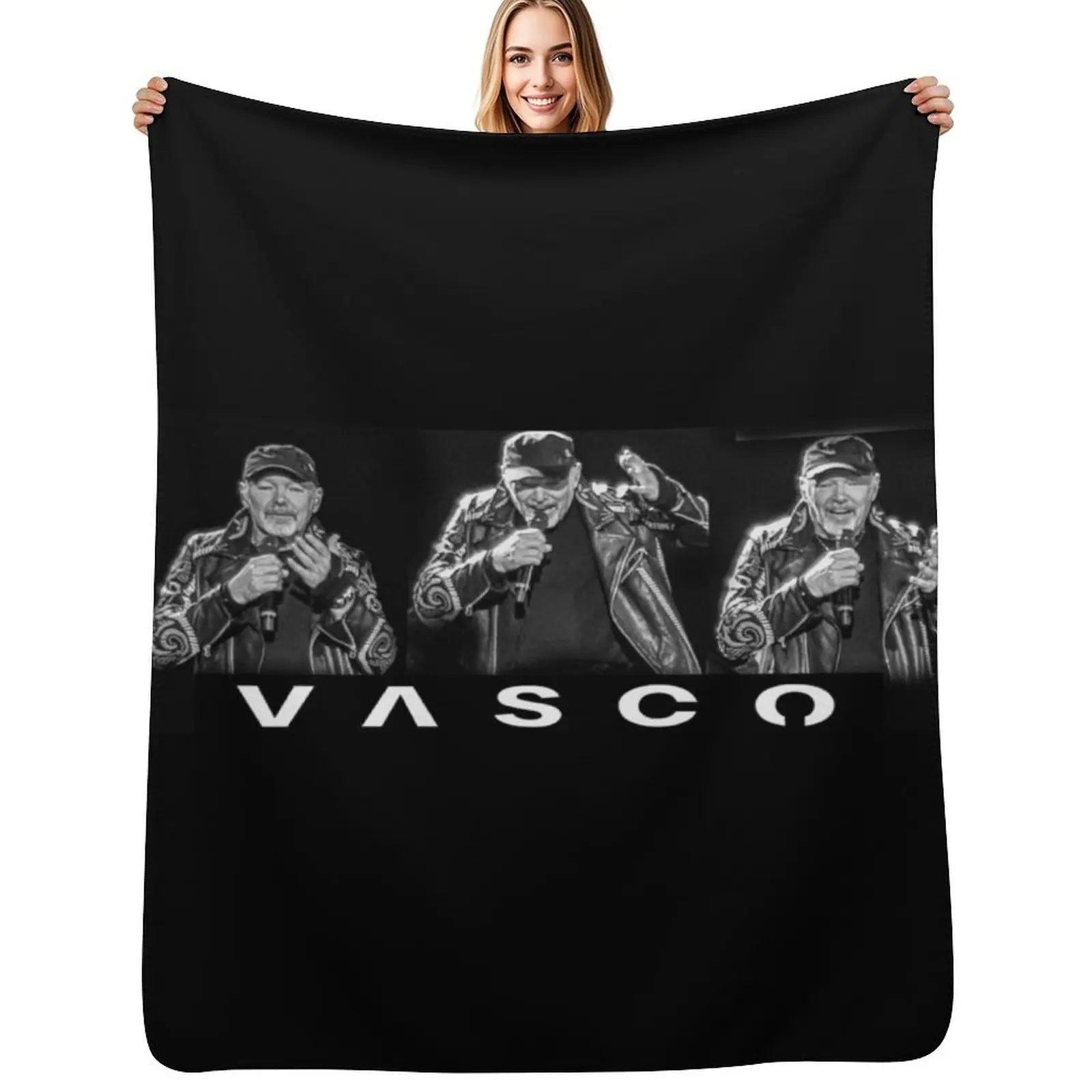 

Vasco Rossi Throw Blanket Plaid on the sofa Retros blankets and throws warm for winter Blankets