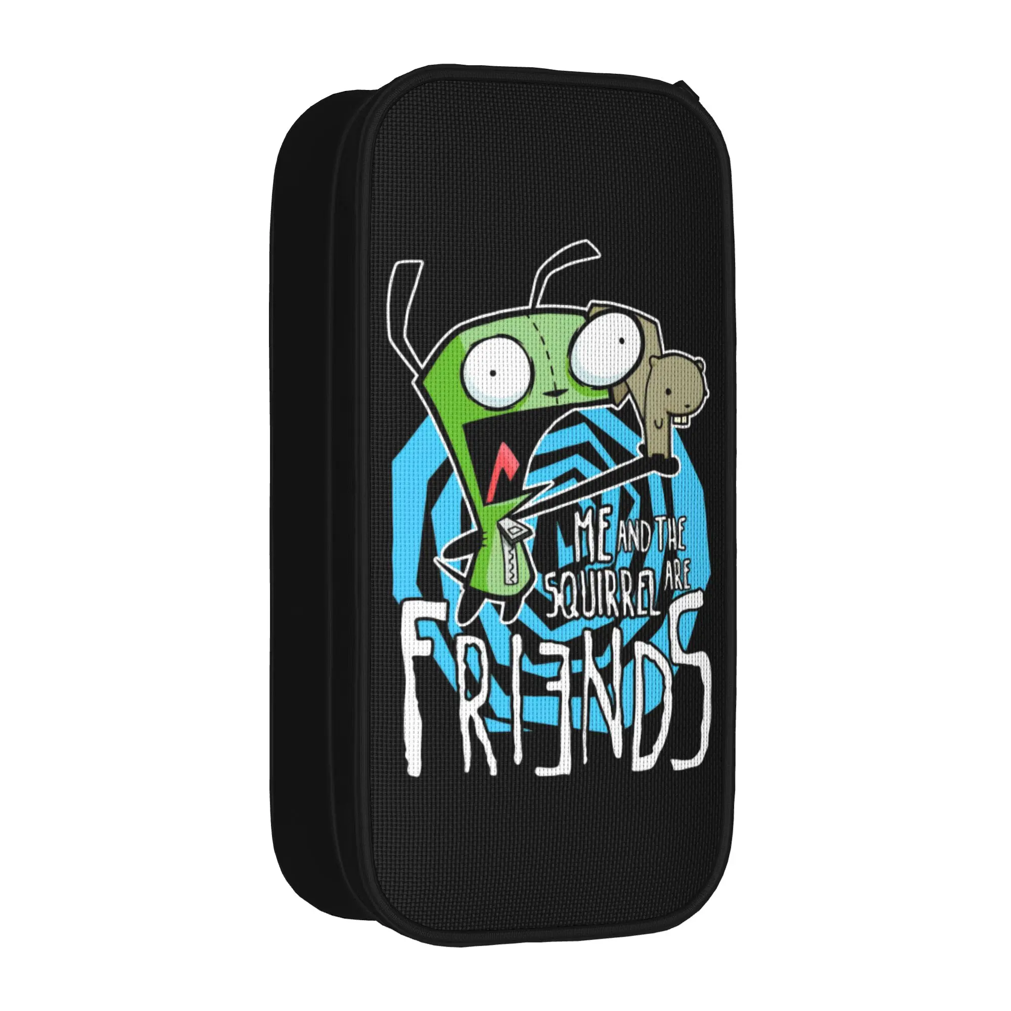 Invadered GIR Squirrel Friends Zim Pencil Case Cartoon Pen Bags Student Big Capacity School Supplies Gifts Pencilcase Stationery