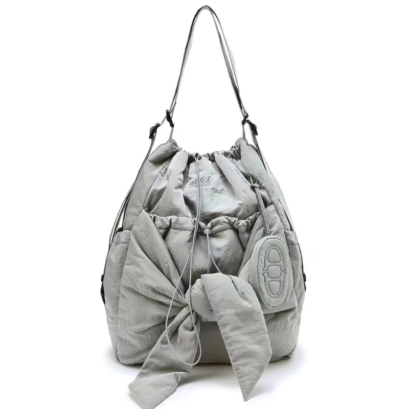 Mochila de maternidad para mamá para mujer, bolso de hombro Simple con lazo de gran capacidad, mochila informal de Color sólido, bolso para exteriores para mujer