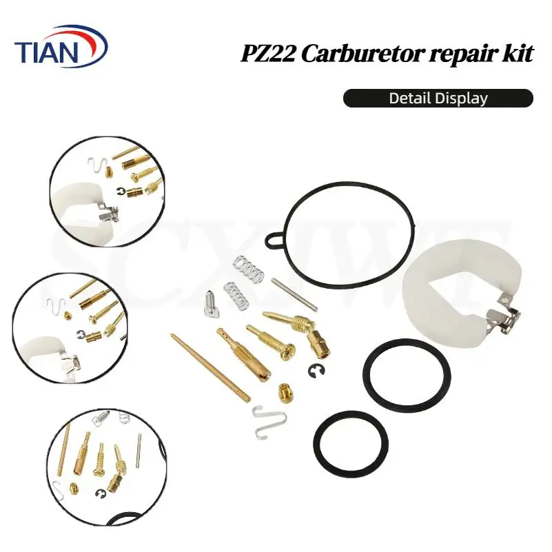 PZ22 Carburetor Repair Kit with Plunger Diaphragm & Float – Trusted for Motorcycle & Dirt Bike Maintenance Jobs