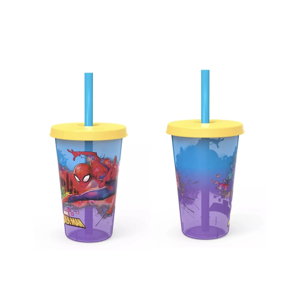 Ensemble de bouteilles d'eau et de gobelets Spiderman pour garçon, 4 figurines d'anime, accessoires Mininstants, cadeau